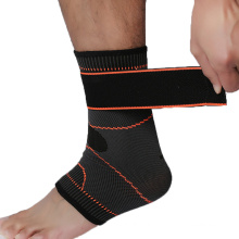 Sport protector nylon elastic lace up ankle support brace foot sleeves